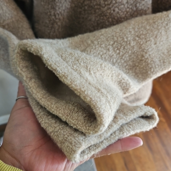 Outdoor Voices Womens Megafleece Tan Snap Up Warm Hoodie M - Picture 9 of 13